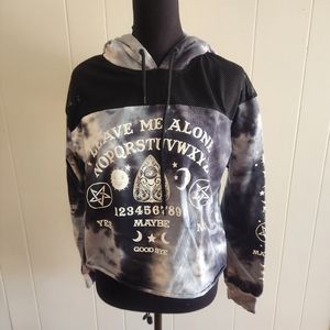 MIDNIGHT HOUR Witchy Cropped Hoodie, Large